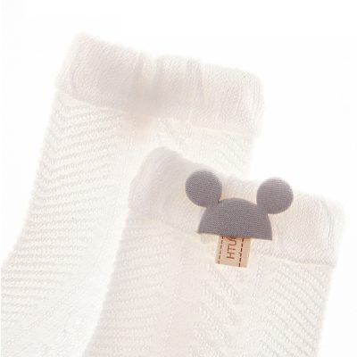 Set 5 Đôi Tất Lưới Thu Đông Cổ Ngắn Cho Bé 0-3 Tuổi Mẫu Mickey & Minnie T74