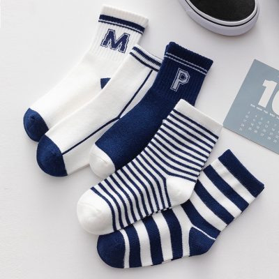 Set 5 Đôi Tất Thu Đông Cao Cổ Cho Bé 0 - 12 Tuổi Mẫu Chữ MP T78