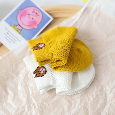 Set 5 Đôi Tất Lưới Thu Đông Cho Bé 0-6 Tuổi Mẫu Tất Lưới Gấu T91