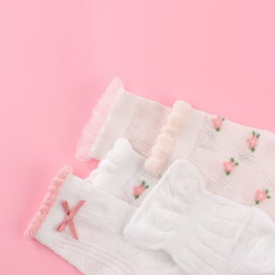 Set 5 Đôi Tất Lưới Thu Đông Cho Bé Trai Bé Gái 1-12 Tuổi Tiểu Thư T86