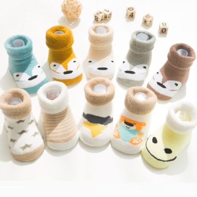 Set 5 Đôi Tất Len Xù Thu Đông Cho Bé Siêu Ấm 0-3 Tuổi T70