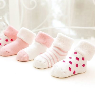 Set 5 Đôi Tất Len Xù Thu Đông Cho Bé Siêu Ấm 0-3 Tuổi T70