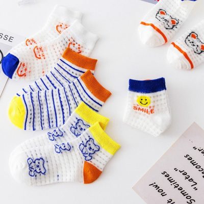 Set 5 Đôi Tất Lưới Thu Đông Cho Bé Trai Bé Gái 0-6 Tuổi Mẫu Chuột T79