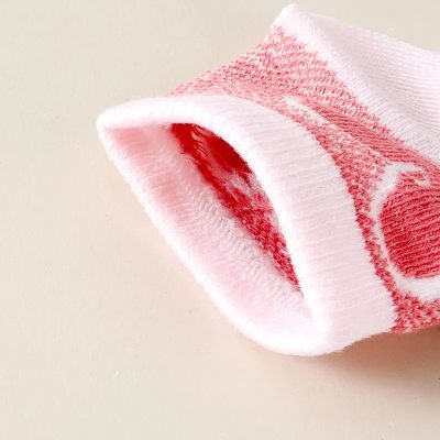 Set 5 Đôi Tất Thu Đông Cao Cổ Cho Bé Trai Bé Gái 6-9 Tuổi Mẫu Trái Tim Hồng T71