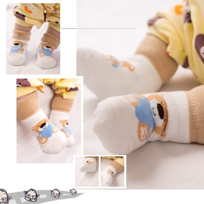 Set 5 Đôi Tất Len Xù Thu Đông Cho Bé Siêu Ấm 0-3 Tuổi T70