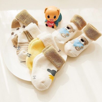 Set 5 Đôi Tất Len Xù Thu Đông Cho Bé Siêu Ấm 0-3 Tuổi T70
