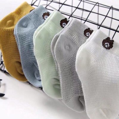 Set 5 Đôi Tất Lưới Thu Đông Cho Bé 0-6 Tuổi Mẫu Tất Lưới Gấu T91