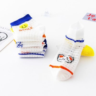 Set 5 Đôi Tất Lưới Thu Đông Cho Bé Trai Bé Gái 0-6 Tuổi Mẫu Chuột T79