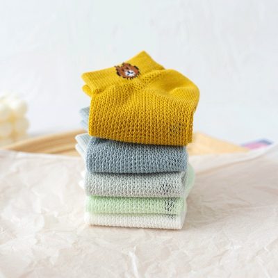 Set 5 Đôi Tất Lưới Thu Đông Cho Bé 0-6 Tuổi Mẫu Tất Lưới Gấu T91