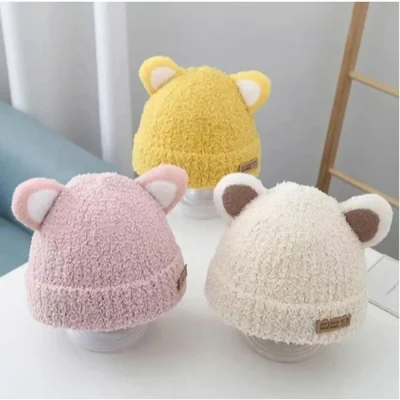 Mũ Len Cho Bé Trai Bé Gái Thu Đông 5-36 Tháng Tai Gấu Xù M59 - Ảnh 7