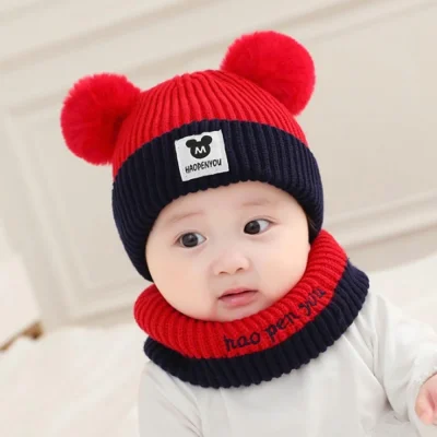 Mũ Len Cho Bé Kèm Khăn Quàng Cổ 0-30 Tháng M16 - Ảnh 7