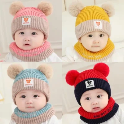 Mũ Len Cho Bé Kèm Khăn Quàng Cổ 0-30 Tháng M16 - Ảnh 10