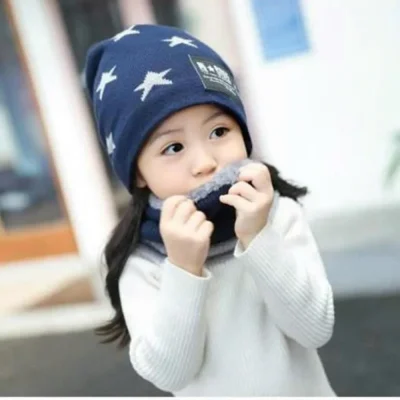 Mũ Len Cho Bé Kèm Khăn Quàng Cổ 7-15 Tuổi Mẫu Ngôi Sao M24 - Ảnh 5