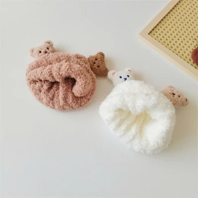 Mũ Len Gấu 3D Lông Cừu Cho Bé Kèm Khăn Quàng Cổ 5-24 Tháng M65 - Ảnh 9