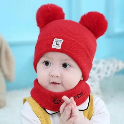 Mũ Len Kèm Khăn Quàng Cổ Cho Bé 6-36 Tháng M14 - Ảnh 3