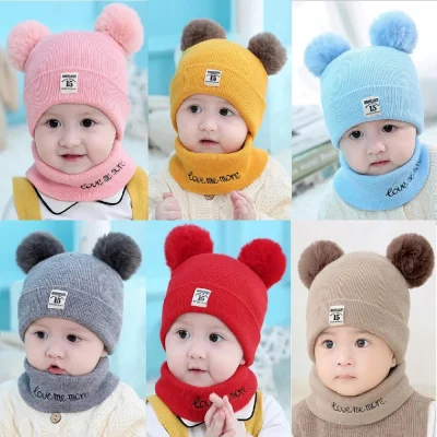 Mũ Len Kèm Khăn Quàng Cổ Cho Bé 6-36 Tháng M14 - Ảnh 8