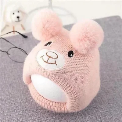 Mũ Len Trùm Đầu Cho Bé Trai Bé Gái 2 Lớp 0-12 Tháng Mẫu Gấu M66 - Ảnh 9