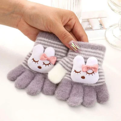 Găng Tay Len Mùa Đông Thỏ Gấu Cho Bé 2-4 Tuổi GB04 - Ảnh 4