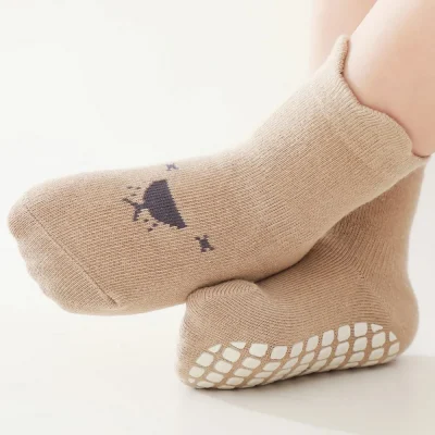 Set 5 Đôi Tất Thu Đông Chống Trơn Trượt Cho Bé Trai Bé Gái 0-5 Tuổi Hình Động Vật T99 - Ảnh 4