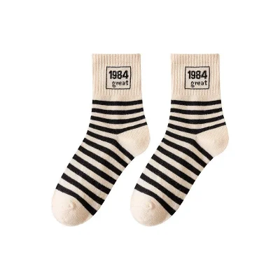 Set 5 Đôi Tất Cao Cổ Thu Đông Cho Bé Trai Bé Gái 1-12 Tuổi Chữ Số Plant T42 - Ảnh 5