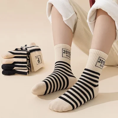Set 5 Đôi Tất Cao Cổ Thu Đông Cho Bé Trai Bé Gái 1-12 Tuổi Chữ Số Plant T42 - Ảnh 6
