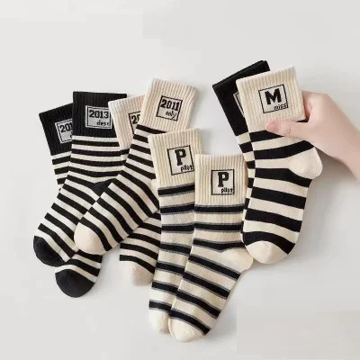 Set 5 Đôi Tất Cao Cổ Thu Đông Cho Bé Trai Bé Gái 1-12 Tuổi Chữ Số Plant T42 - Ảnh 7