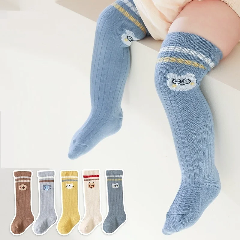 Set 5 Đôi Tất Thu Đông Cao Cổ Cho Bé 0-5 Tuổi Hình Con Vật T31