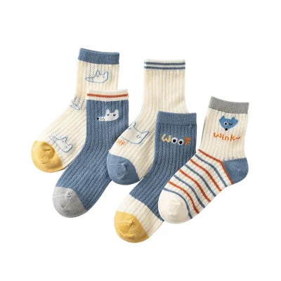 Set 5 Đôi Tất Lưới Thu Đông Cho Bé 1-12 Tuổi Mẫu Cáo Nhỏ Thoáng Khí T30 - Ảnh 6