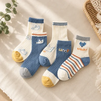 Set 5 Đôi Tất Lưới Thu Đông Cho Bé 1-12 Tuổi Mẫu Cáo Nhỏ Thoáng Khí T30 - Ảnh 9