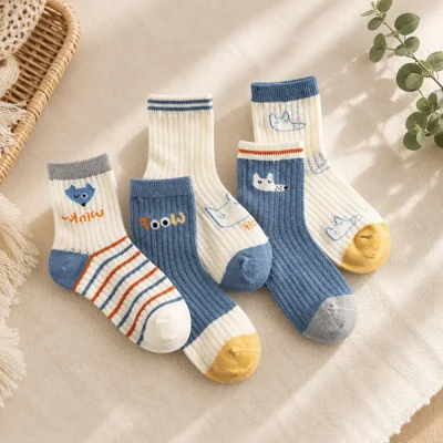 Set 5 Đôi Tất Lưới Thu Đông Cho Bé 1-12 Tuổi Mẫu Cáo Nhỏ Thoáng Khí T30 - Ảnh 10