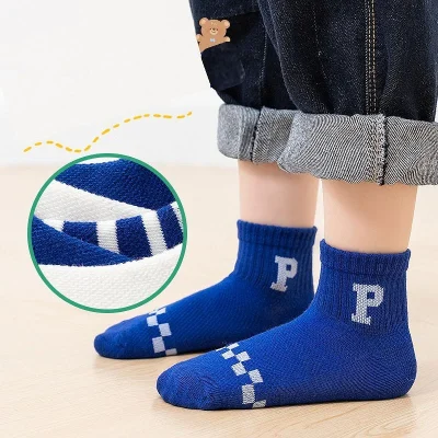 Set 5 Đôi Tất Cho Bé Trai Bé Gái 1- 12 Tuổi Thoáng Khí Họa Tiết Gấu Cute T26 - Ảnh 3