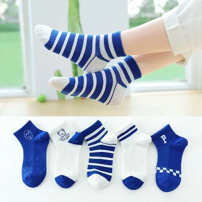 Set 5 Đôi Tất Cho Bé Trai Bé Gái 1- 12 Tuổi Thoáng Khí Họa Tiết Gấu Cute T26 - Ảnh 10
