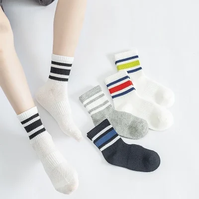 Set 5 Đôi Tất Lưới Thu Đông Thoáng Khí Cho Bé Trai Bé Gái 1-12 Tuổi Mẫu Sọc Thể Thao T29 - Ảnh 7