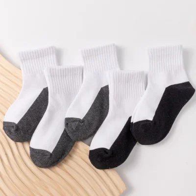 Set 5 Đôi Tất Thu Đông Cho Bé 1 - 12 Tuổi Mẫu Hai Màu Sáng Tối T28 - Ảnh 6
