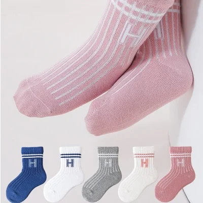 Set 5 Đôi Tất Thu Đông Cho Bé Trai Bé Gái 0-5 Tuổi Mẫu Chữ H T23 - Ảnh 5