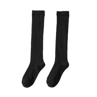 Tất Cổ Cao Thu Đông Cho Bé 8-12 Tuổi Mã Tất Chân Gân Tăm Đen Đỏ T83 - Ảnh 5