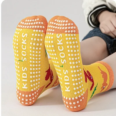 Set 5 Đôi Tất Thu Đông Chống Trượt Cho Bé 1-12 Tuổi Mẫu Dino T18 - Ảnh 8