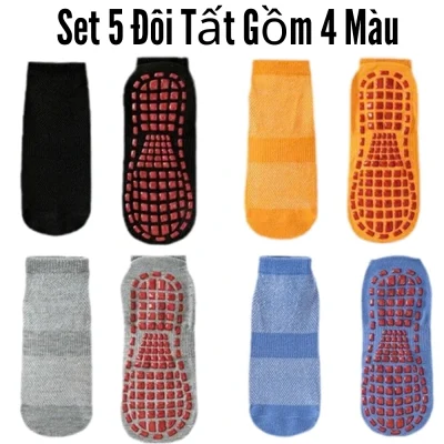 Set 5 Đôi Tất Lưới Chống Trơn Trượt Cho Bé 1-12 Tuổi Mẫu T17 - Ảnh 6