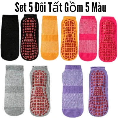 Set 5 Đôi Tất Lưới Chống Trơn Trượt Cho Bé 1-12 Tuổi Mẫu T17 - Ảnh 5