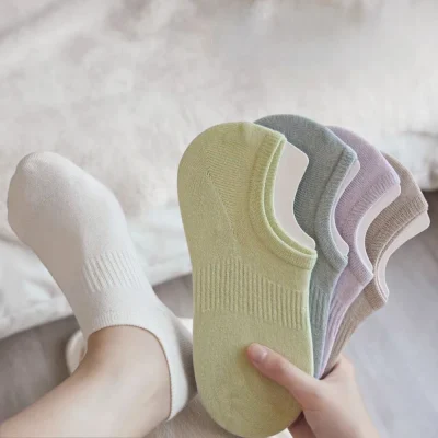 Set 5 Đôi Tất Người Lớn Thấm Hút Mồ Hôi Chống Ma Sát Họa Tiết Trơn TX03 - Ảnh 7